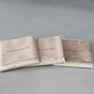 David Yurman Beige Pouch Trio NEW!